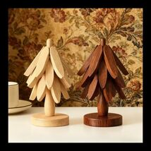 Natural Wood Heat Resistant Coasters Hot Plates Trivets Walnut or Natura... - $8.99