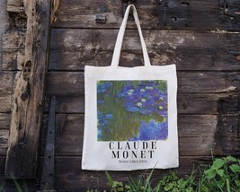 Claude Monet THE ater Lilies 1914 Tote Bag, Claude Monet Canvas tote bag, Claude - £17.28 GBP