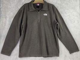 The North Face Sweater Mens Large Green 1/4 Zip Fleece Polartec Classic ... - $24.74