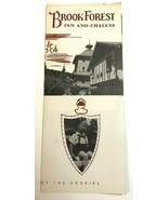 Vtg 1940s Brook Forest Inn and Chalets Diecut Advertising Brochure Everg... - £22.84 GBP