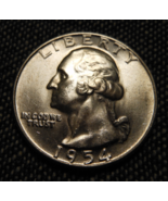 BU 1954-P WASHINGTON 90% SILVER QUARTER - UNCIRCULATED - $255.63 MXN
