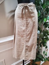 Basic Editions Women&#39;s Beige Linen Single Breasted Blazer &amp; Skirt 2 Pc&#39;s Suit XL - £37.66 GBP