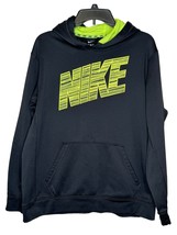 Nike Men Hoodie Sweatshirt Therma Fit Spell Out Logo Pullover Black Size... - $23.75