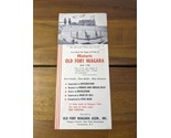 Vintage New York Historic Old Fort Niagara Brochure - £28.03 GBP