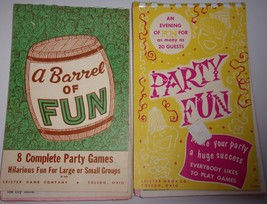 Vintage Party Fun &amp; A Barel Of Fun Complete Party Game Books 1957 - $5.99
