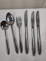 Vintage Continental Stainless CSS1 3 dinner knives, sugar spoon, fork an... - $18.00