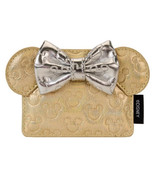 Loungefly Disney’s Minnie Mouse quilted metallic cardholder Wallet Nwt - $27.57 CAD