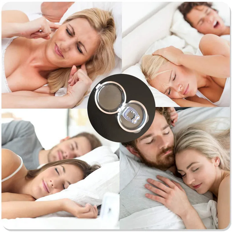 House Home Magnetic Anti Snore Device Stop Snoring Nose Clip Easy Breathe Improv - £20.04 GBP