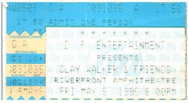 Vintage Clay Walker Ticket Stub May 5 1995 Little Rock Arkansas - $39.60