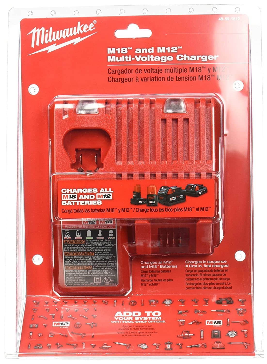 Milwaukee 48-59-1812 M12 or M18 18V and 12V Multi Voltage Lithium Ion Ba... - $21.88