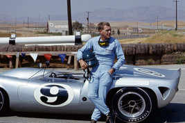 Steve McQueen by Lola T70 SL70/14 Race Car Riverside 1966 18x24 Poster - $23.99