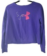 Under Armour Sweatshirt Size YXL Kids Purple Logo Long Sleeve Loose Fit ... - $16.71