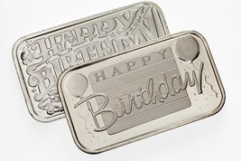 1984 , 1995 Feliz Cumpleaños 1 OZ Plateado Arte Barras Colección De 2 Barras - £97.46 GBP