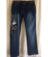 Disney Store Minnie Mouse Ladies Denim Blue Jeans Straight Leg Size 12 V... - £15.81 GBP