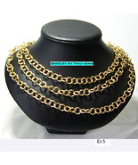 Ec5 golden aluminum triple multi chain necklace - $41.11 CAD