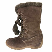 Women&#39;s Size 6.5 M Brown Snow Boots Stylish Cozy Footwear Winter Weather Outdoor - £20.09 GBP