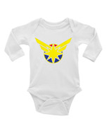 Captain Marval Avengers Unisex Onesie, Long or Short Sleeves White - $21.99