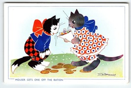 Dressed Cats Postcard Kittens Willy Schemele Mouser Gets One Off The Ration UK - £13.28 GBP
