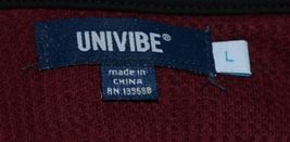 Univibe UB221470 Large Deep Burgundy Color Long Sleeve Thermal Shirt image 3
