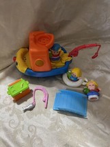 Fisher Price Little People sounds Boat Fishing Sailing Captain Water Toy figures - £15.47 GBP