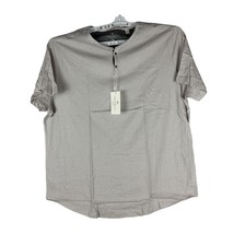 Con.Struct Mens Taupe Printed Henley Shirt XXXL  100% Cotton - $23.13