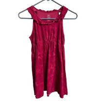 Faded Glory Dress Knee Length Girls XLG Red Tie Died Sleeveless Cover up  - £6.45 GBP
