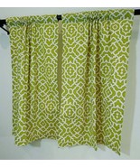 Green Geometric Kitchen Cafe Curtains - 20.5&quot; Long - Classic, Traditional - $18.25 CAD