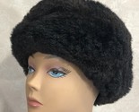 Vintage Faux Fur Womens Fashion Hat Winter Cap One Black - $13.39
