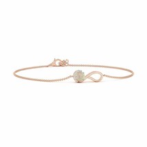 ANGARA Opal Libra Ribbon Bracelet with Diamond Accents in 14K Solid Gold - £562.16 GBP
