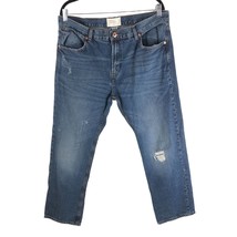 Free Planet Men&#39;s Straight Leg Jeans Mid Rise Distressed Medium Wash Siz... - £11.37 GBP