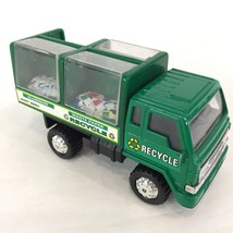 Mighty Wheels Green Recycle Garbage Truck Dinky Car Diecast Toy  Play Used 4.5 &quot; - £8.59 GBP