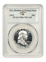 1953 50c PCGS Proof 67 DCAM ex: D.L. Hansen - $14,513.63