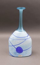 Kosta Boda Sweden Bertil Vallien Galaxy Blue Art Glass Bottle Vase Large 10&quot; - £316.97 GBP