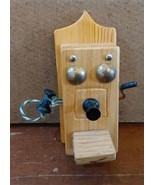 Vintage Wooden Telephone Refrigerator Magnet 3.75&#39;&#39; - $14.00