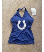 NFL ALL SPORTS COUTURE Women&#39;s Indianapolis Colts Blue Halter Top Sz M - £22.05 GBP
