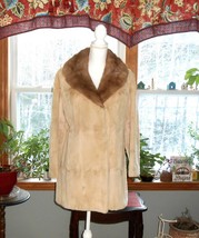 Vintage Mink Coat Shearling Coat Size M - £158.49 GBP
