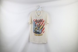 Vtg 80s Mens S  Thrashed Thin Anthrax Among the Living I Am the Law Band T-Shirt - £208.27 GBP