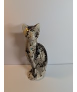 Stan Sheppard Jr. Navajo Art Horse Hair Pottery Sitting Cat 11&quot; Tall - $752.67 MXN