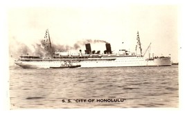 SS City of Honolulu LA Steamship Co. RPPC Postcard - £13.98 GBP