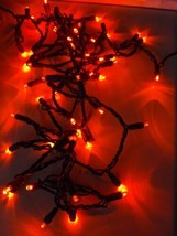 Orange Halloween Holiday String Lights 6&#39; Works - £21.78 GBP