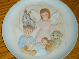 Lefton The Christopher Collection Plate Nativity Scene 1983 KW-03666 Christmas - £11.84 GBP
