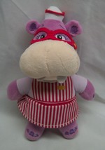 Disney Jr. Doc Mc Stuffins Hallie The Hippo Nurse 8&quot; Plush Stuffed Animal Toy - £14.64 GBP