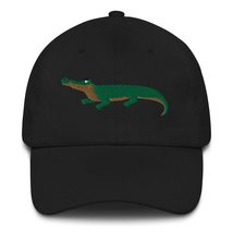 Crocodile hat Alligator Lover Cap Embroidered Wild Animal Gift Dad Cap Black - £23.39 GBP