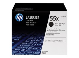 REDUCED- OEM GENUINE HP CE255XD (55X)DUAL PACK HIGH YIELD BLACK TONER CA... - £318.71 GBP