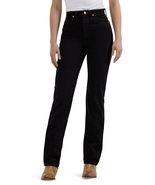 Wrangler Women's Cowboy Cut High Rise Slim Fit Tapered Leg Jean, Black, ... - $32.49