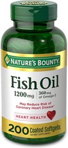 FIsh Oil by Nature&#39;s Bounty, Dietary Supplement, Omega 3. Supports Heart Health, - £35.08 GBP