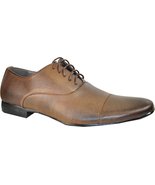 BRAVO Men Dress Shoes Klein-2 Fashion Oxford with a Plain Round Pointy Toe Brown - $558.26 MXN