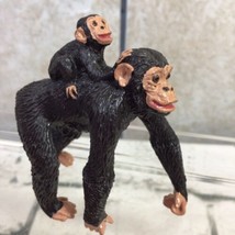 1997 Safari Ltd Chimpanzee Monkey Carrying Baby Realistic Lifelike Figure - $9.89