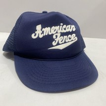 Vintage Mohr&#39;s Trucker Hat American Fence Corded Bill Navy Blue NWOT - $17.81