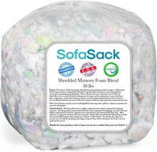 Sofa Sack Shredded Foam Refill: Memory Foam Filling Refill For Bean, Color. - £73.97 GBP